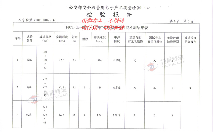 防彈玻璃檢測(cè)標(biāo)準(zhǔn)